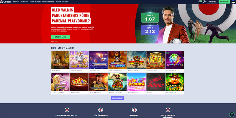 optibet spordiennustus avaleht