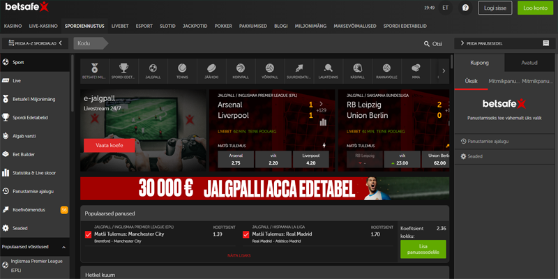 betsafe spordiennustus
