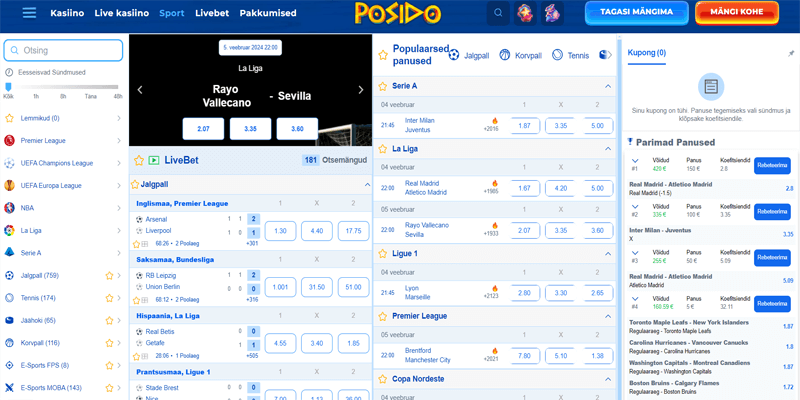 posido spordiennustus