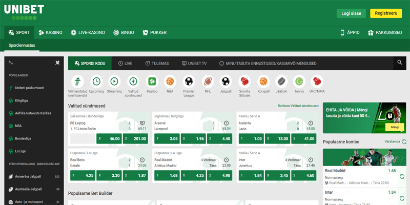 unibet spordiennustus
