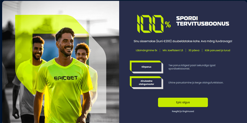 epicbet spordiennustus boonus