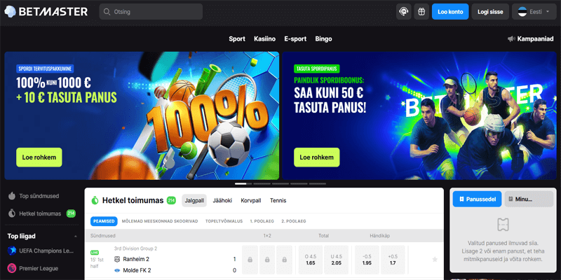 betmaster spordiennustus